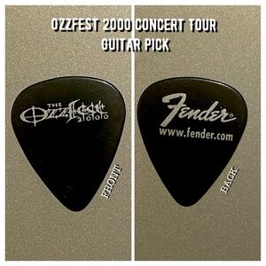 Ozzfest 2000 concert tour guitar pick collectors memorabilia